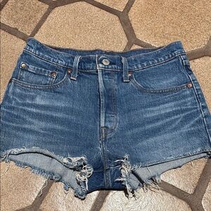 Levi's Blue Jean Shorts Distressed Cut-Offs